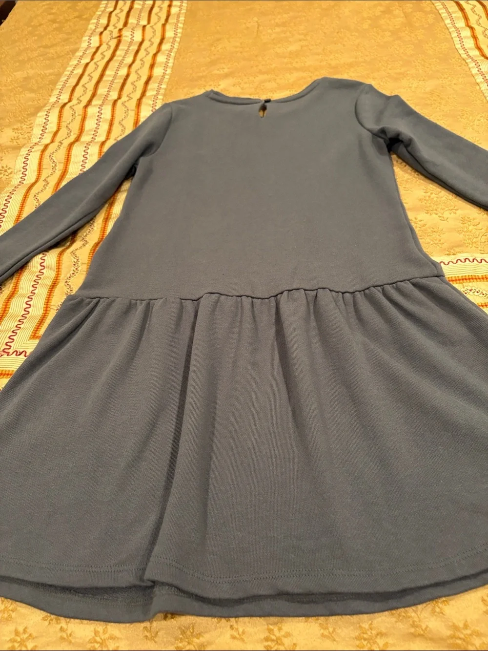 NWT Gymboree Girl’s Gray Dress with Pink Floral Accents, Cotton Blend, L (10-12)